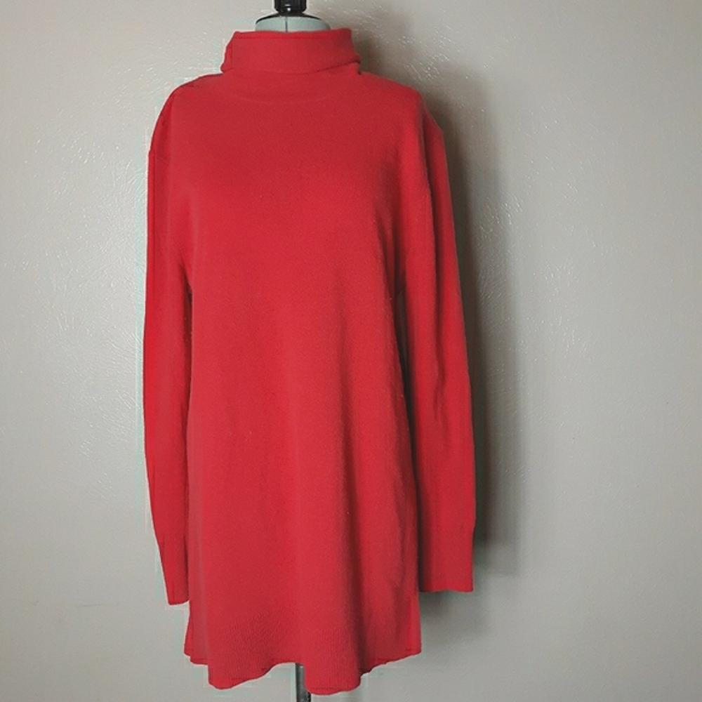 Ann Taylor wool turtleneck long knit sweater